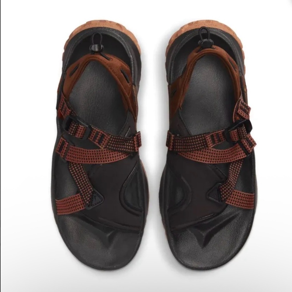 NWOB Nike Oneonta Next Nature Sandals in Black/ Gum Med Brown Cacao Wow Size 9 - Picture 7 of 8